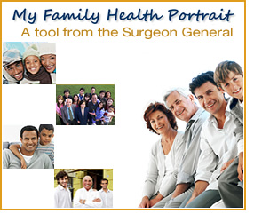 Screenshot of the My Family Health Portrait website