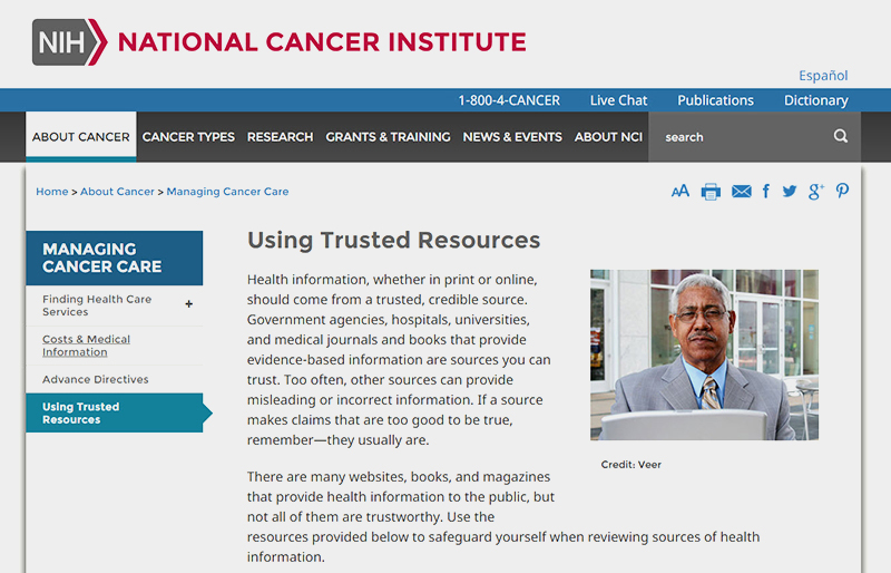 Screenshot of Using Trusted Resources webpage