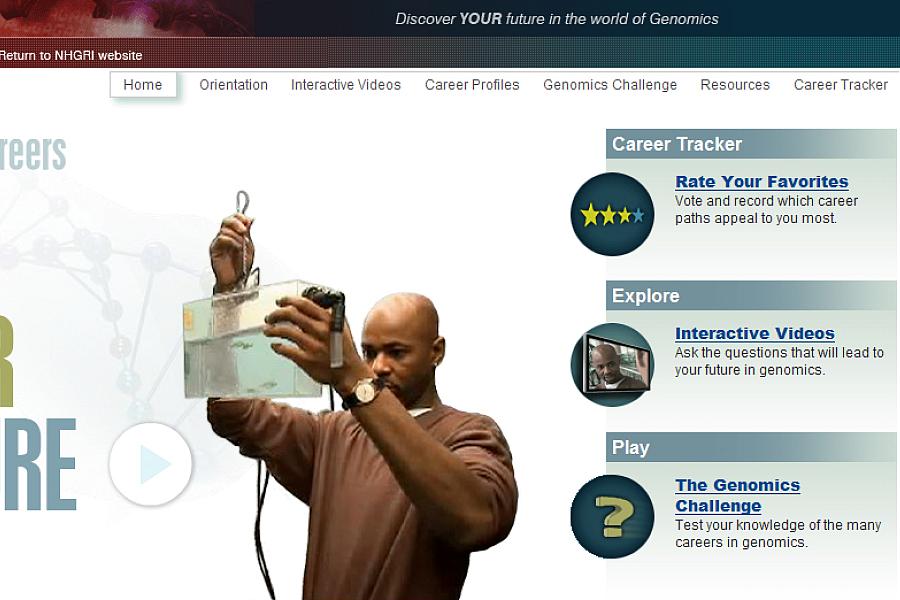 Screenshot of the Genomic Careers web site.