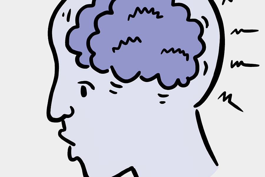 Illustration of a distressed brain.