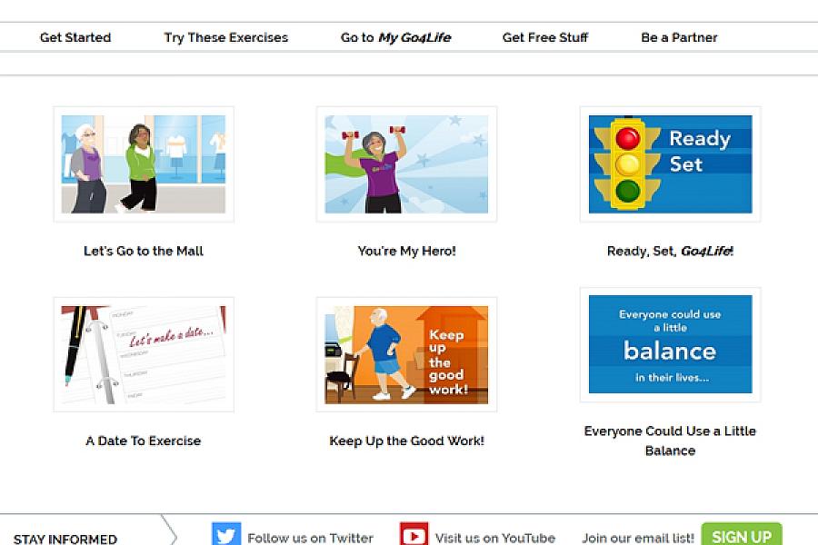 Screen capture of the homepage for NIH Health E-cards