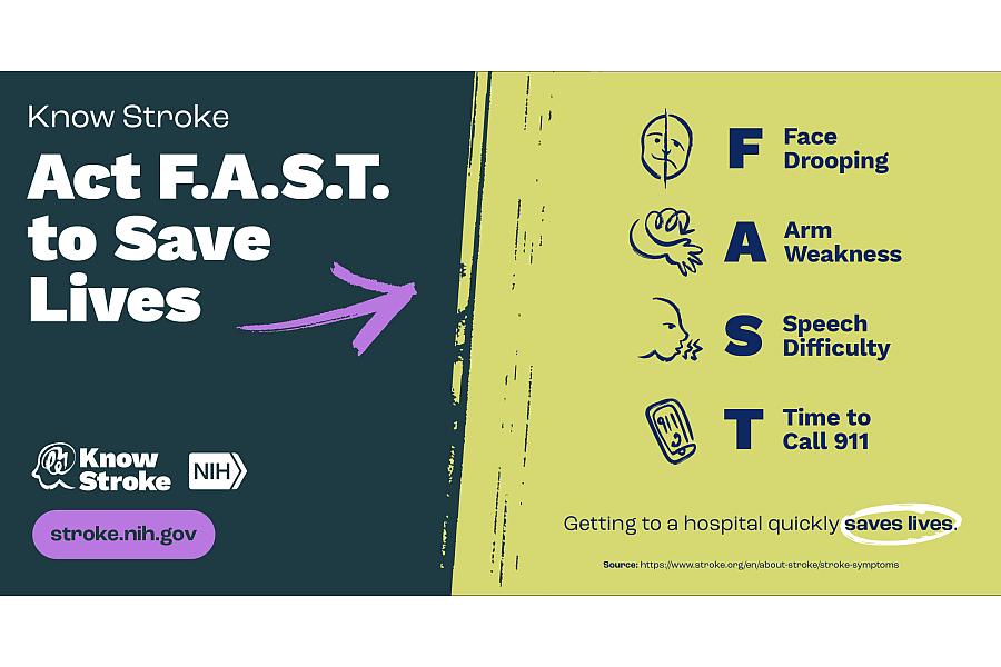 Screenshot of the Know Stroke campaign infographic.