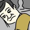 Illustration of a miserable-looking man, head on a pillow, unable to fall asleep.