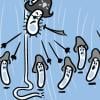 Cartoon of battling bacteria that look like pirates and seafaring adventurers.