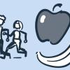Illustration of fruits and people jogging Illustration of fruits and people jogging.
