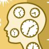 Illustration of a human silhouette filled with clocks Illustration of a human silhouette filled with clocks