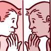 Illustration of a man looking in a mirror at a spot on his face Illustration of a man looking in a mirror at a spot on his face
