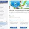 Screenshot of the healthy moments radio website