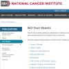 Screenshot of the Cancer Fact Sheet website Screenshot of the Cancer Fact Sheet website