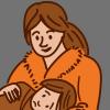 Illustration of a woman holding a child with an ear infection Illustration of a woman holding a child with an ear infection