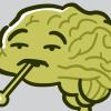 Cartoon brain feeling unwell