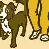 Illustration of a man walking his dog Illustration of a man walking his dog