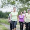 Women walking in a park