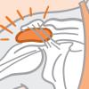 Illustration of a bursa in a shoulder joint Illustration of a bursa in a shoulder joint