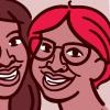 Illustration of twin girls Illustration of twin girls