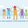 Migraine trainer app cartoon graphic
