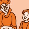Illustration of a mother speaking with her child Illustration of a mother speaking with her child