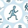Illustration of people doing different types of physical activity Illustration of people doing different types of physical activity