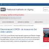 Screenshot of the Covid Resources for Older Adults website