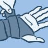 Illustration of a hand brace Illustration of a hand brace