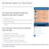 Screenshot of the My Mental Health website