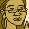 Illustration of a woman looking at her nails