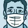Illustration of a man wearing a mask Illustration of a man wearing a mask