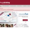 Screenshot of the College Drinking website