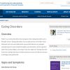 Screenshot of the eating disorders website