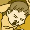 Illustration of a mother comforting her coughing baby Illustration of a mother comforting her coughing baby