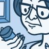 Illustration of a woman looking at a pill bottle Illustration of a woman looking at a pill bottle