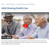 Screenshot of the Adult Hearing Health Care website