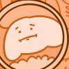 Illustration of a liver frowning Illustration of a liver frowning