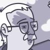 Older man covering his eyes from the sunshine while squinting