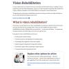 Screenshot of the Vision Rehabilitation website.