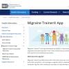 Screenshot of the Migraine Trainer App website.