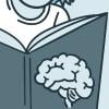Illustration of a father and daughter reading a book together on the brain, with brain signal activity shown in the background.