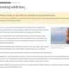 Screenshot of the Research in Context Treating Addiction story.