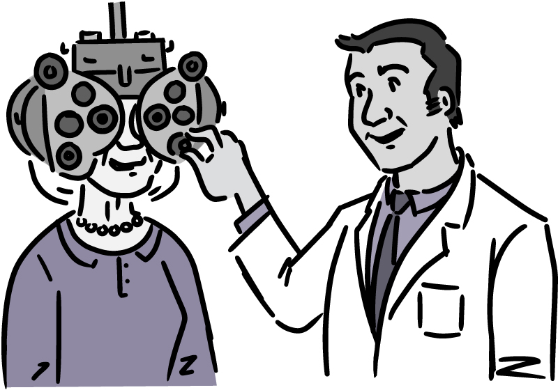 eye doctor clipart black and white fish