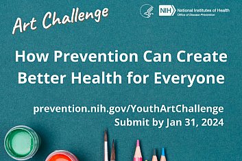 Youth art challenge website and deadline information.