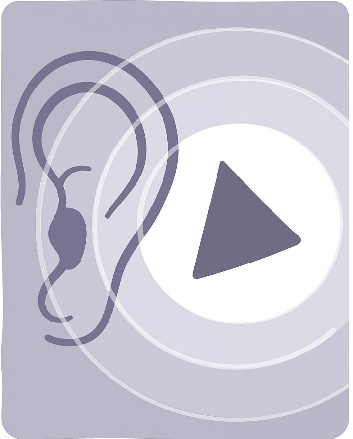 Illustration of an ear hearing a shape